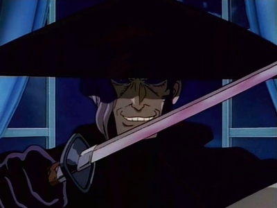 闇からの訪問者· 黒笠現る!