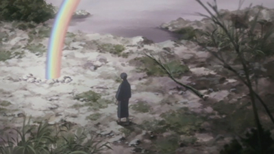 雨がくる虹がたつ